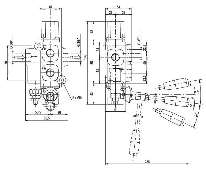 Mechaninių skirstytuvų Q35 schema